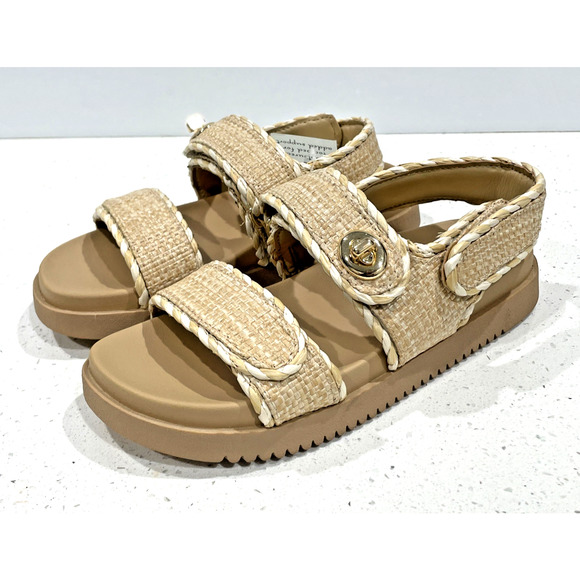 Footbed Sandals Tilly Raffia Sz 6.5 Reg $40 - A New Day Tan - Picture 1 of 9